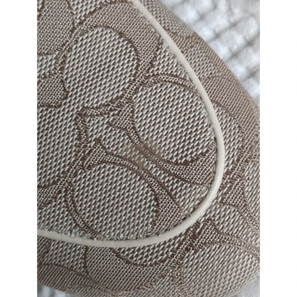 COACH Hanna Loafer Signature Jacquard Sz 9.5 B Cream Beige Luxury